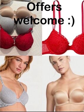 Victoria's Secret 3 Pack 36B Bras